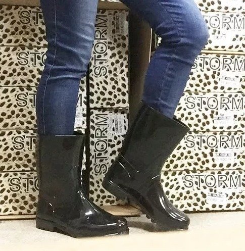 Bota De Lluvia De Mujer Caña Corta Stone art (6150)