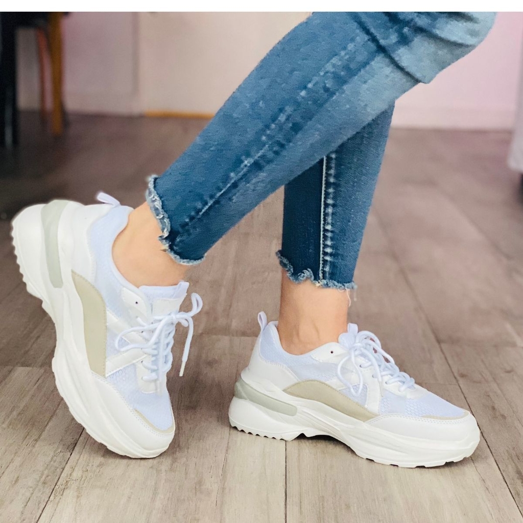 zapatilla de mujer blanca ultima moda 2021 proforce