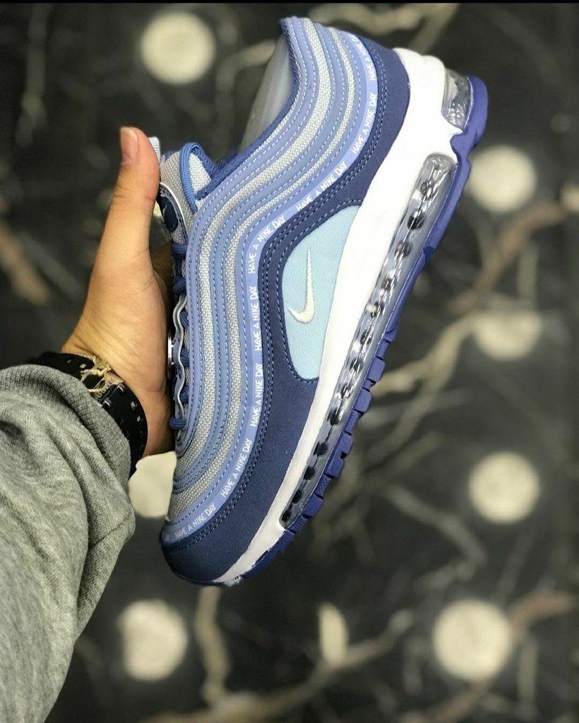 air max 97 branco e azul
