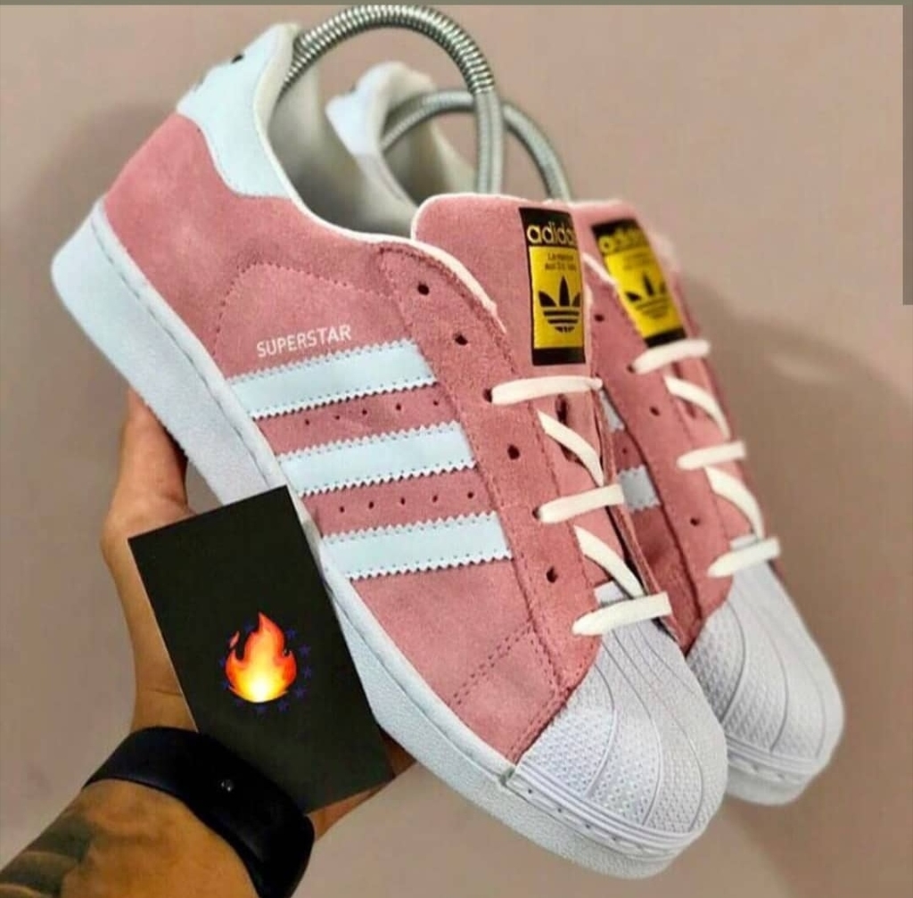 adidas super star rosa