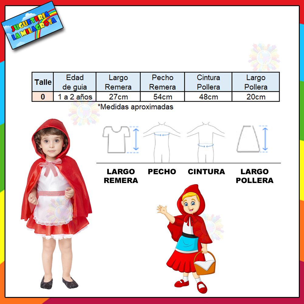 Disfraz De Caperucita Roja Para Bebé – Capa Con Capucha Y Vestido, Tallas 24 Y 36 Meses