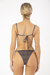 Bikini estampado leopardo recta con tiras para regular y atar