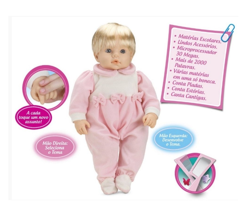 Boneca Interative Baby Genial Mais De 2 000 Palavras Roma Brinquedos Boneca Interative Baby Genial Mais De 2 000 Palavras Roma Brinquedos