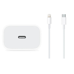 CARGADOR IPHONE 11/12 PRO MAX 20W + CABLE USB-C A LIGHTNING