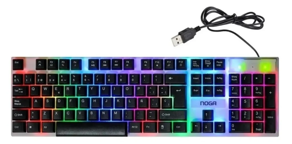 Teclado Noga Gamer Retroiluminado Multicolor Nkb-216