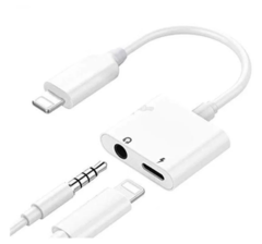 Adaptador 3.5mm Plug Jack Auriculares iPhone iPad Cargador
