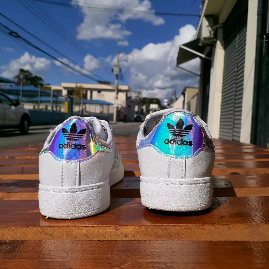 Adidas Superstar Branco/Holografico - Tenis Mogi