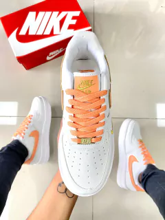 Air force 1 PREMIUM branco/laranja - Tenis Mogi