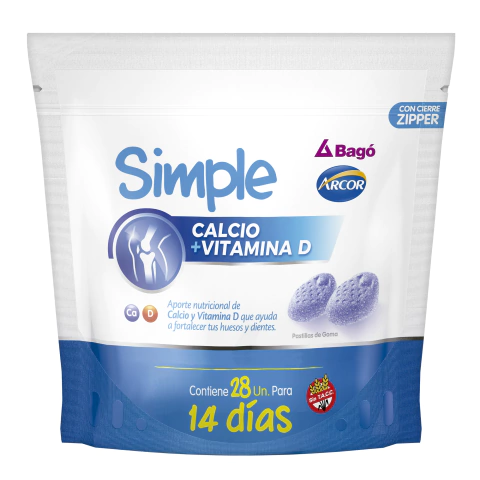 Bago Simple Calcio + Vitamina D pack 28un