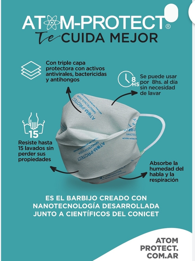 Barbijo Atom Protect Conicet Comprar En Farmacia Cuyo
