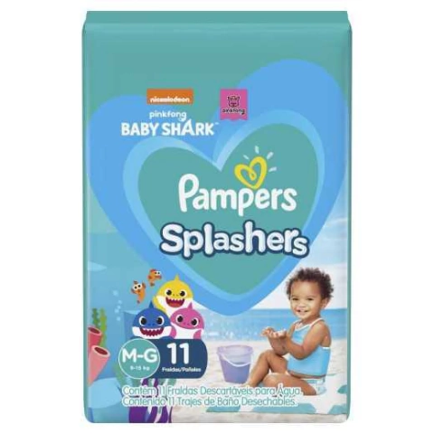PAMPERS Pañales para el agua SPLASHERS TALLE 4 x 11 uns