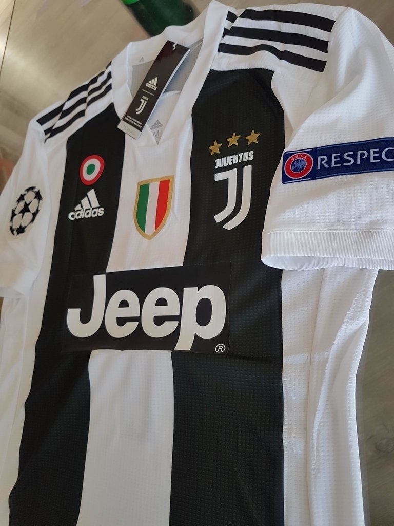 Camiseta Adidas Juventus FC Italia Titular 2018 2019 UCL #7 Ronaldo  Climachill