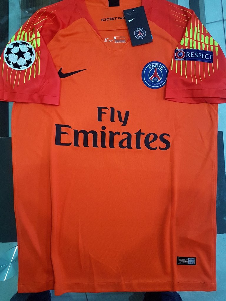 Camiseta Nike PSG Arquero Naranja Buffon #1 2018 2019