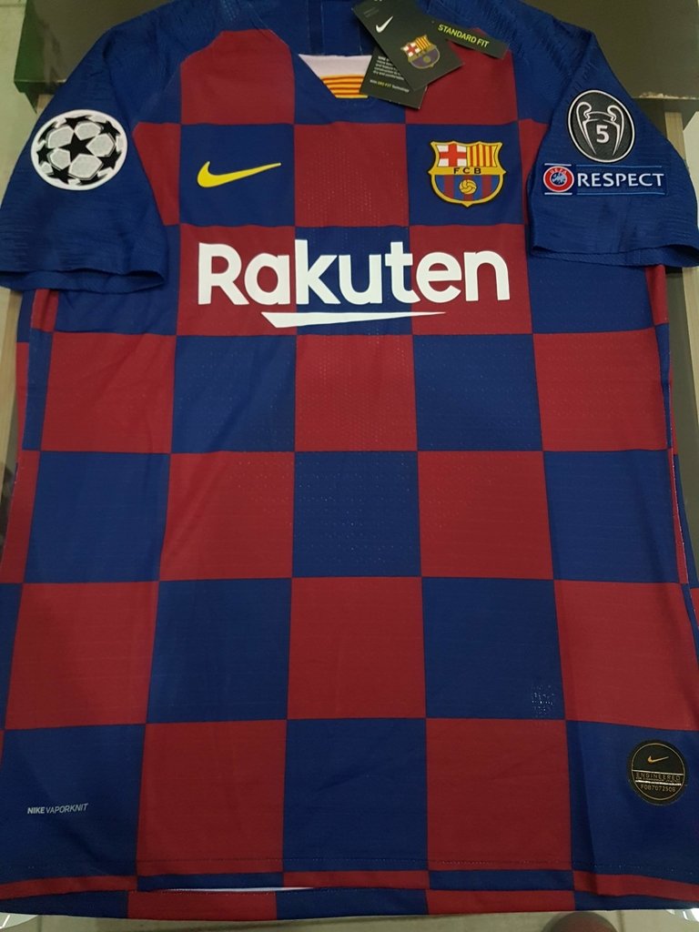 Camiseta Nike FC Barcelona Match Titular 2019 2020 UCL Vaporknit