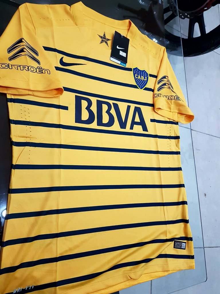 Camiseta Nike Boca Juniors Amarilla y azul 2016 Suplente