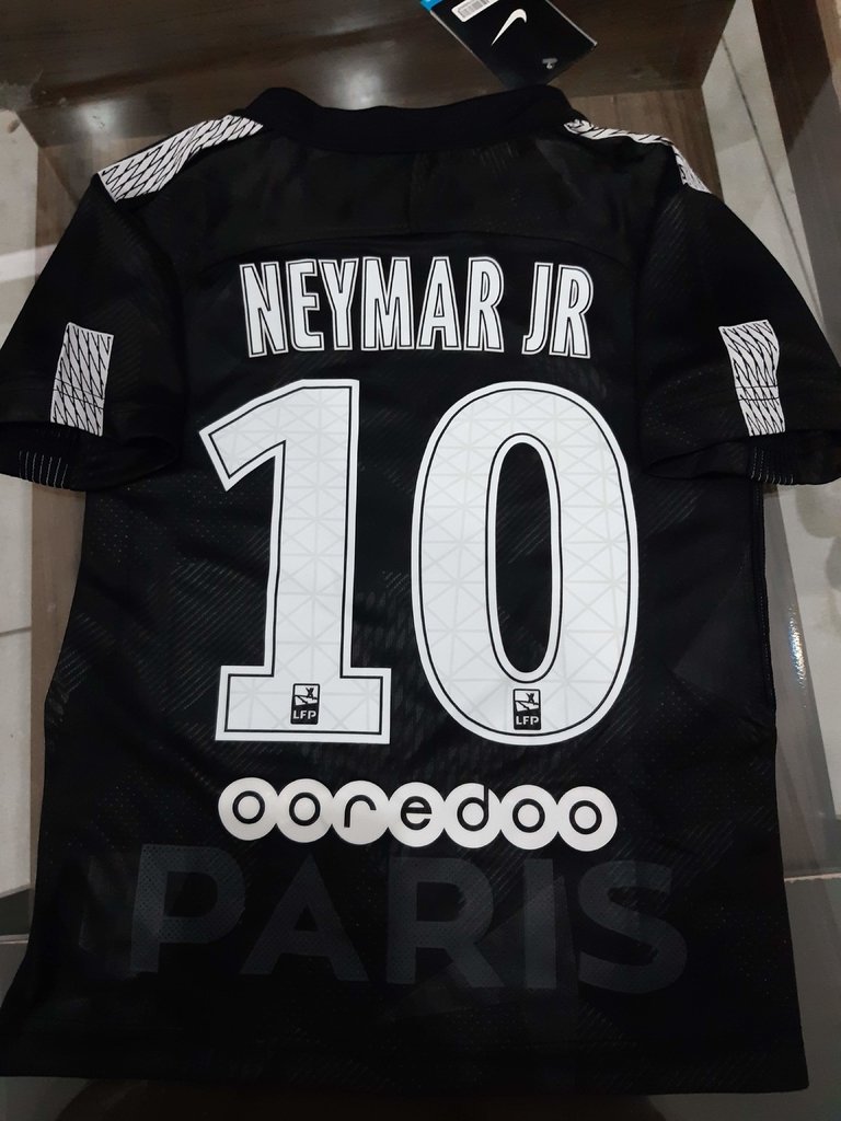 Kit Niño Camiseta + Short PSG Nike Negro 2017 2018 #10 Neymar JR.