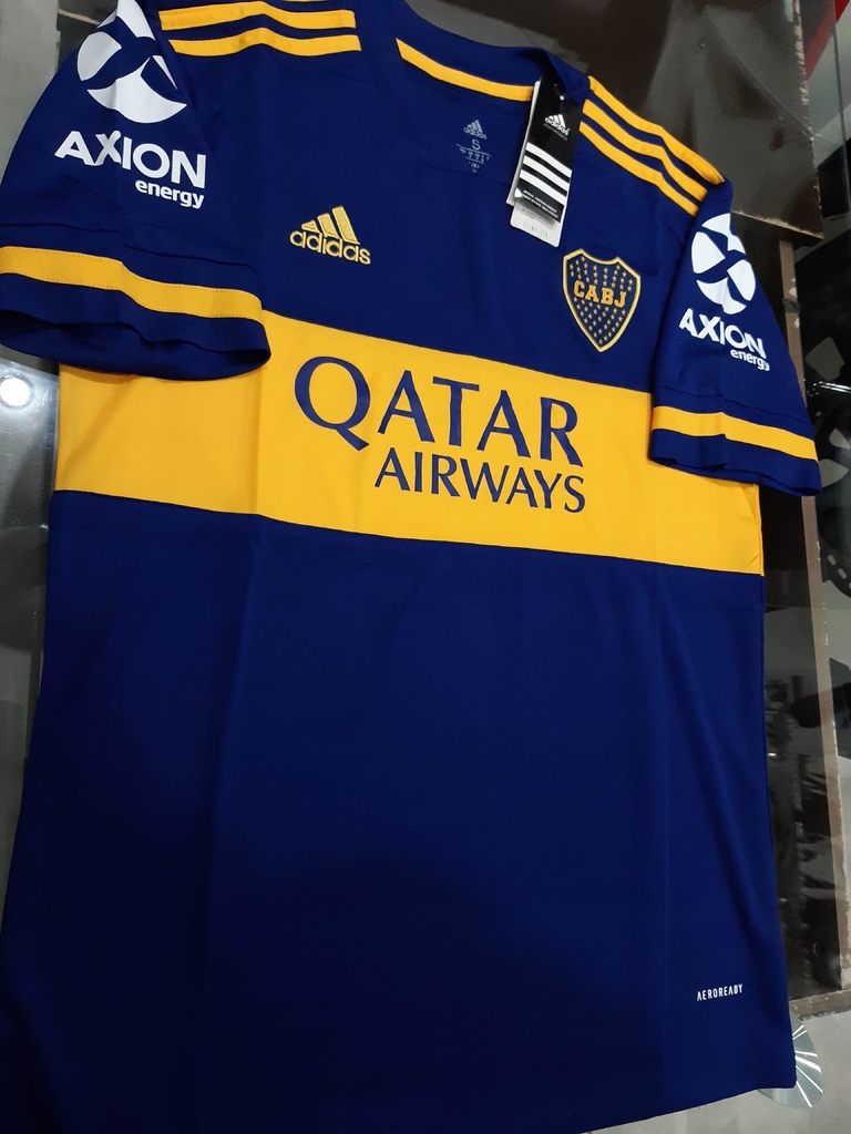 Camiseta adidas Boca Titular 2020 2021 Sin Parches #18 Fabra