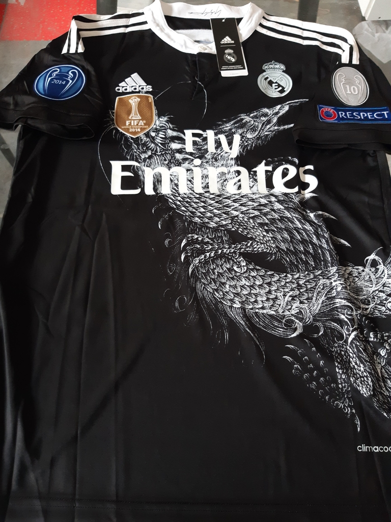 Camiseta adidas Real Madrid Retro Tercera Negra (Dragon) Ronaldo #7 2014  2015