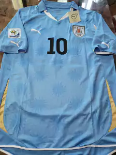 Camiseta Puma Uruguay Retro Titular Forlan 10 2010 Mundial 2010 - comprar online