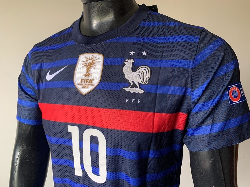 Camiseta Nike Francia MATCH Titular Mbappe #10 2020 2021