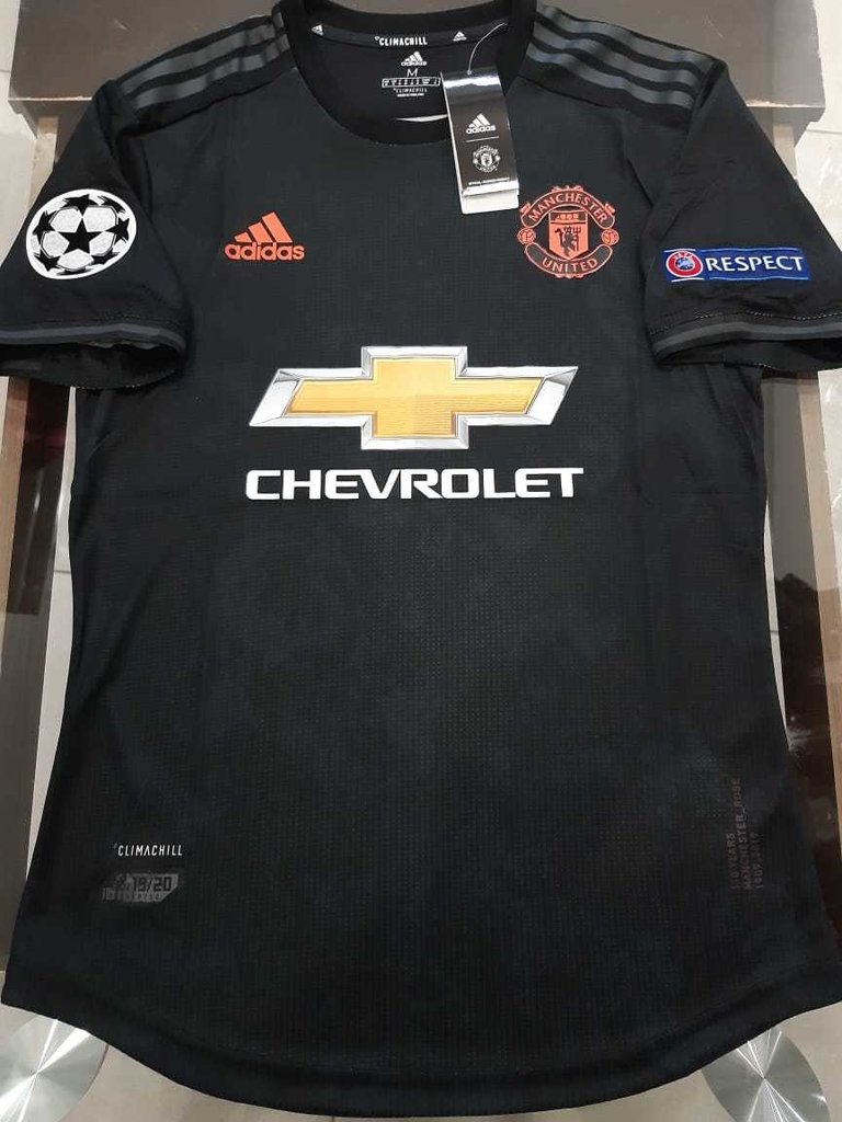 Camiseta adidas Manchester United Climachill Negra 2019 2020 UCL
