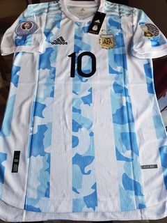 Camiseta adidas Argentina Titular 2021 2022 HeatRdy Match #10 Messi Parches Copa America - comprar online
