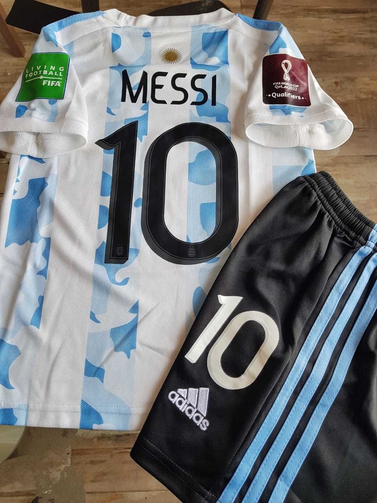 Kit Niño Camiseta + Short adidas Argentina Titular Messi #10 2021 2022