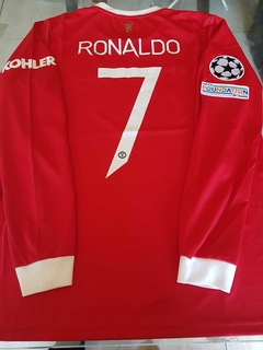 Camiseta adidas Manchester United Titular Ronaldo 7 Manga Larga 2021 2022