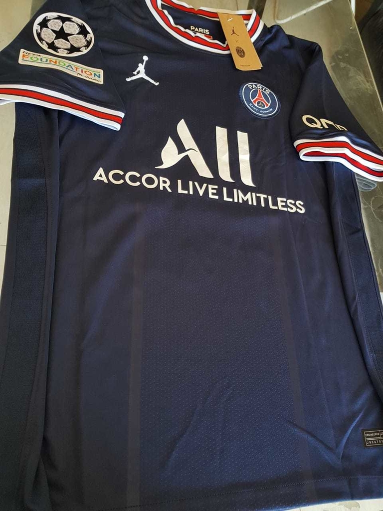 Camiseta Nike Jordan PSG Titular 2022 #10 Messi UCL Parches Champions