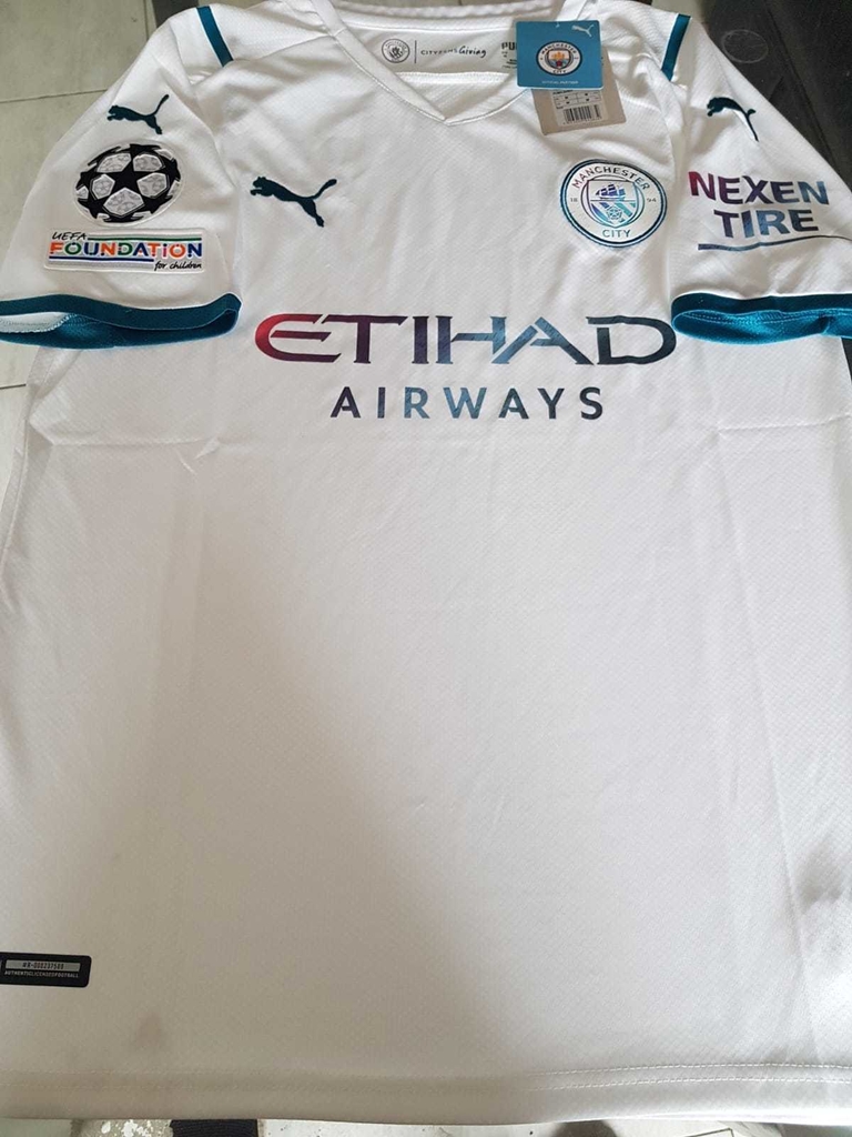 Camiseta Puma Manchester City Blanca Suplente 2021 2022
