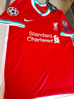 Camiseta Nike Liverpool Titular 2020 2021 Parches Champions UCL en internet