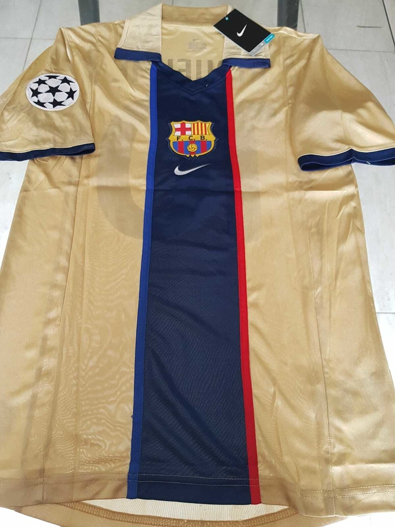 Camiseta Nike Barcelona Retro Dorada Riquelme #10 2002 2003