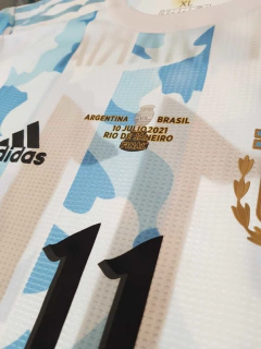 Camiseta adidas Argentina Titular 2021 2022 HeatRdy Match #11 Di Maria Parches Copa America + Matchday