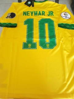 Camiseta Nike Brasil Titular #10 Neymar JR. 2021 2022 Parches Copa América - Roda Indumentaria