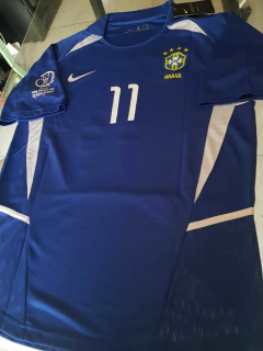 Camiseta Nike Brasil Retro Azul Ronaldinho #10 2002 en internet