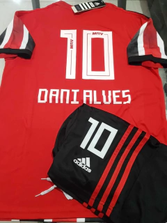 Kit niños adidas San Pablo Tricolor Dani Alves #10 2020 2021 - Roda Indumentaria