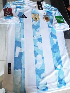 Camiseta adidas Argentina Titular 2021 2022 HeatRdy Match Parches Campeon en internet