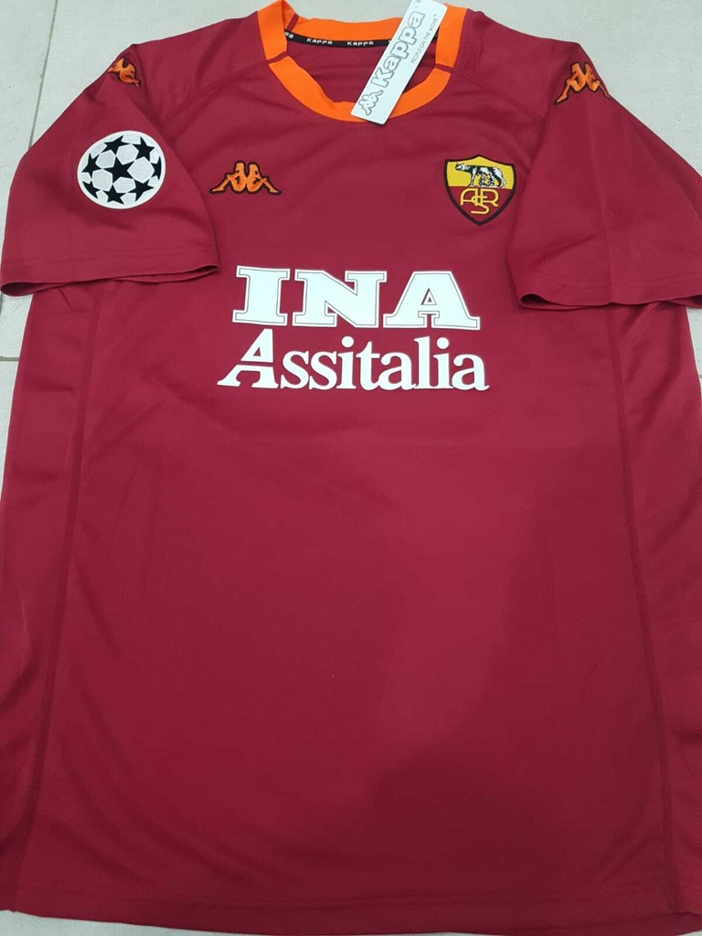 Camiseta Kappa AS Roma Retro Titular Totti #10 2000 2001