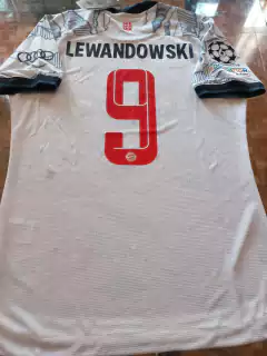 Camiseta Adidas Bayern Munich HeatRdy Suplente Blanca 2021 2022 Lewandowski #9