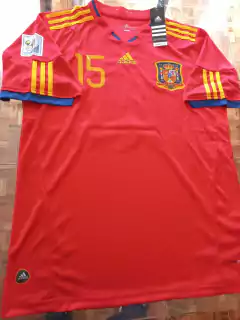 Camiseta adidas España Retro Titular Sergio Ramos #15 2010 - Roda Indumentaria