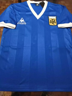 Camiseta Le Coq Sportif Retro Argentina Suplente Azul 1986 - comprar online