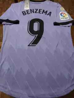 Camiseta Adidas Real Madrid HeatRdy Suplente Violeta Benzema 9 2022 2023 Match