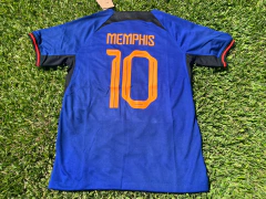 Camiseta Nike Holanda Suplente Azul Memphis 10 2022 2023 Qatar