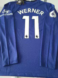 Camiseta Nike Chelsea Titular Werner #11 2020 2021 Manga Larga - Roda Indumentaria