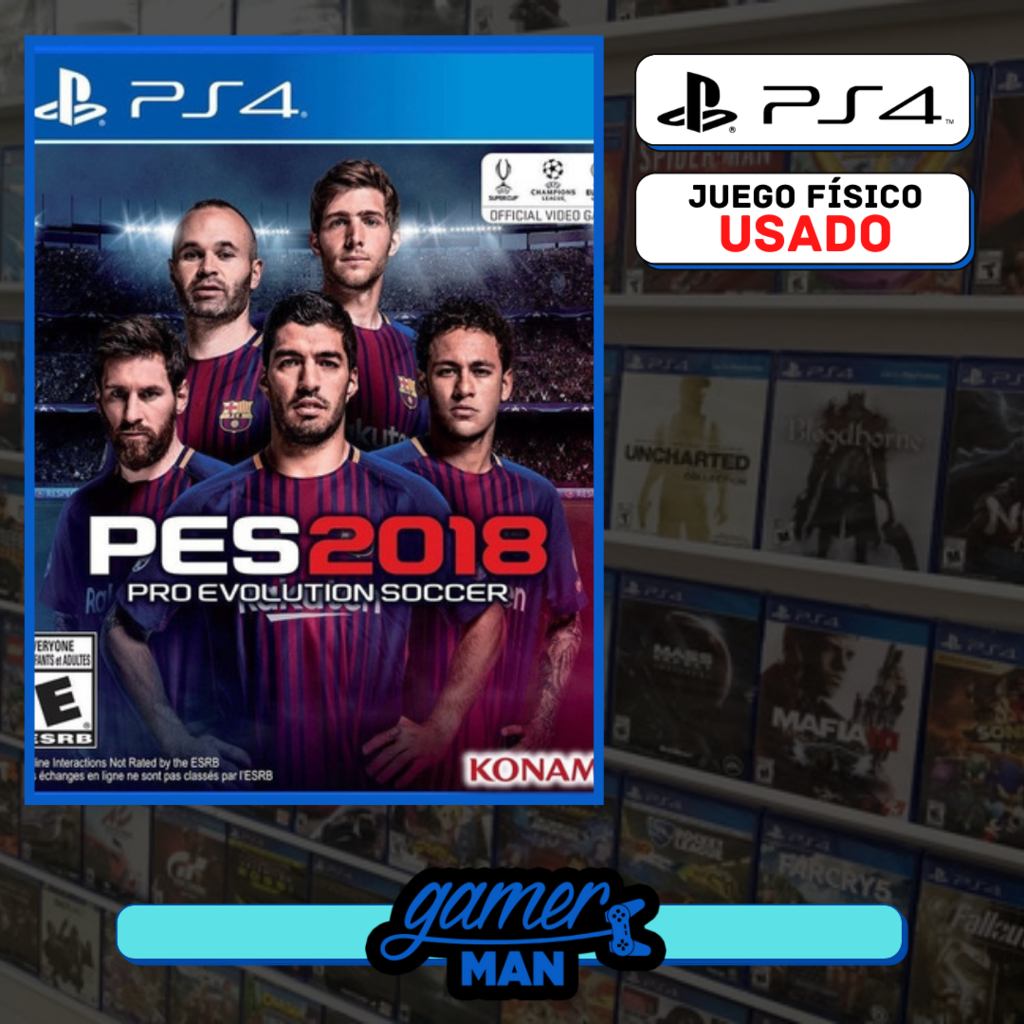 PES 2018 PS4 Físico USADO - Comprar en Gamer Man