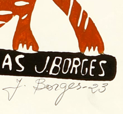 Xilogravura J.Borges: O Bicho de Sete Cabeças (M) - comprar online