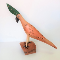 Escultura Pássaro em Madeira L12 - comprar online