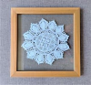 Quadro com renda renascença azul claro