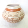 Vaso decorativo em cerâmica marajoara Branco - Urna