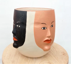 Vaso de Cerâmica Faces Vale do Jequitinhonha 30cm